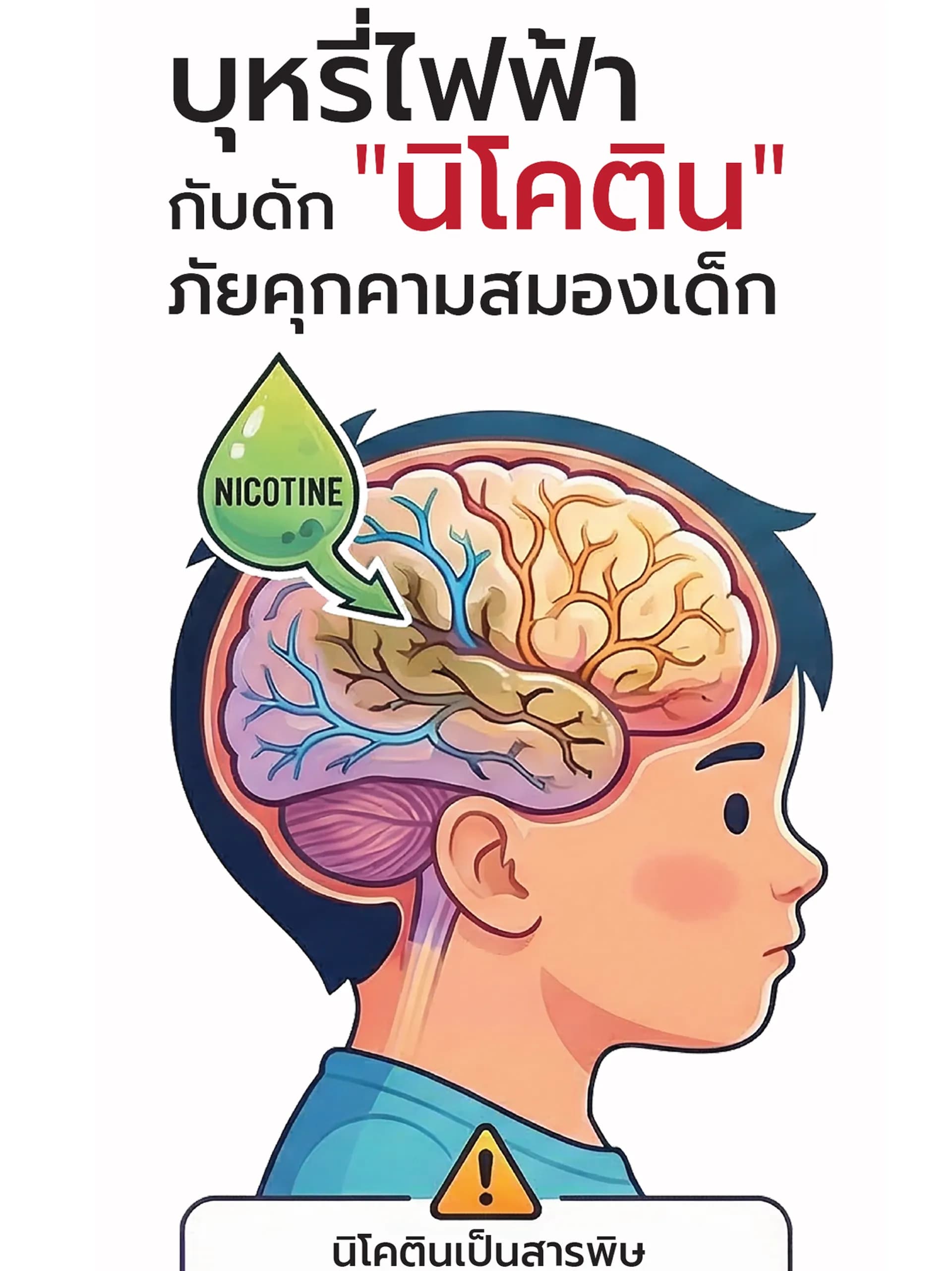 บุหรี่ไฟฟ้ากับดัก "นิโคติน" ภัยคุกคามสมองเด็ก