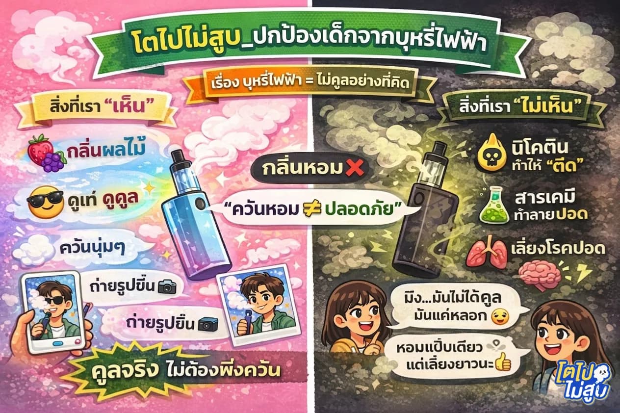 บุหรี่ไฟฟ้า = ไม่คูลอย่างที่คิด