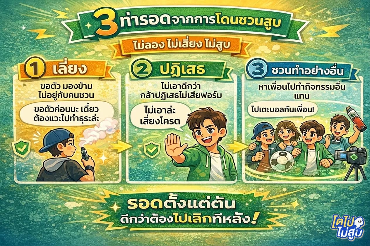 3 ท่ารอด จากการโดนชวนสูบ