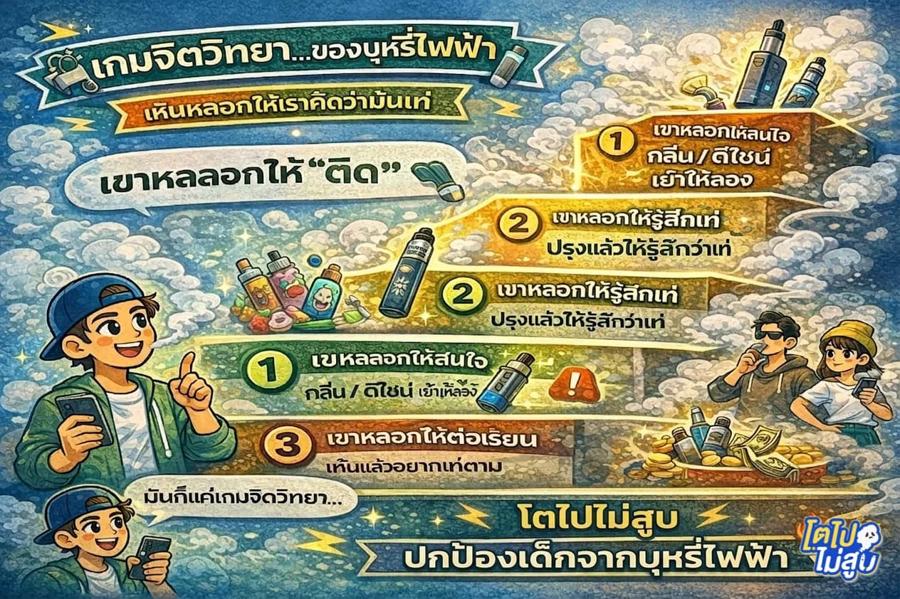 เกมจิตวิทยา ของบุหรี่ไฟฟ้า