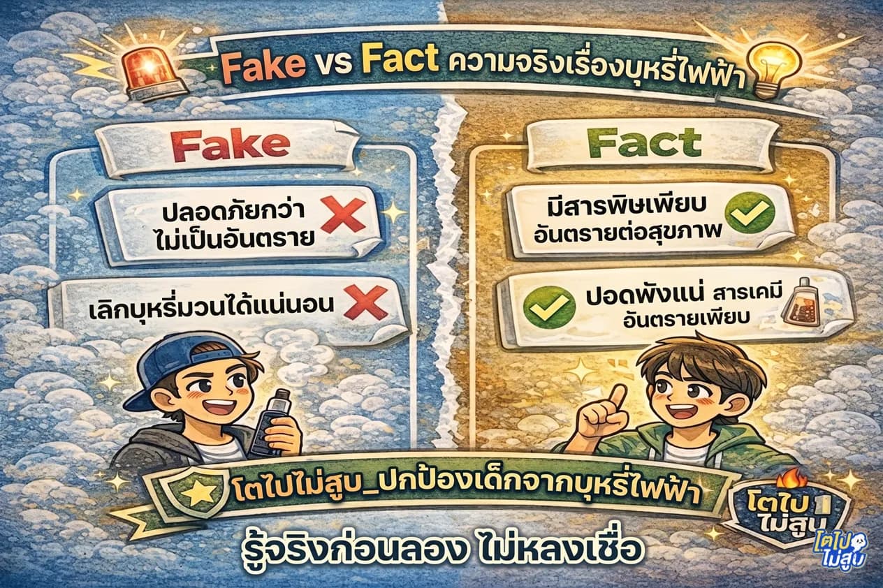 Fake vs Fact บุหรี่ไฟฟ้า